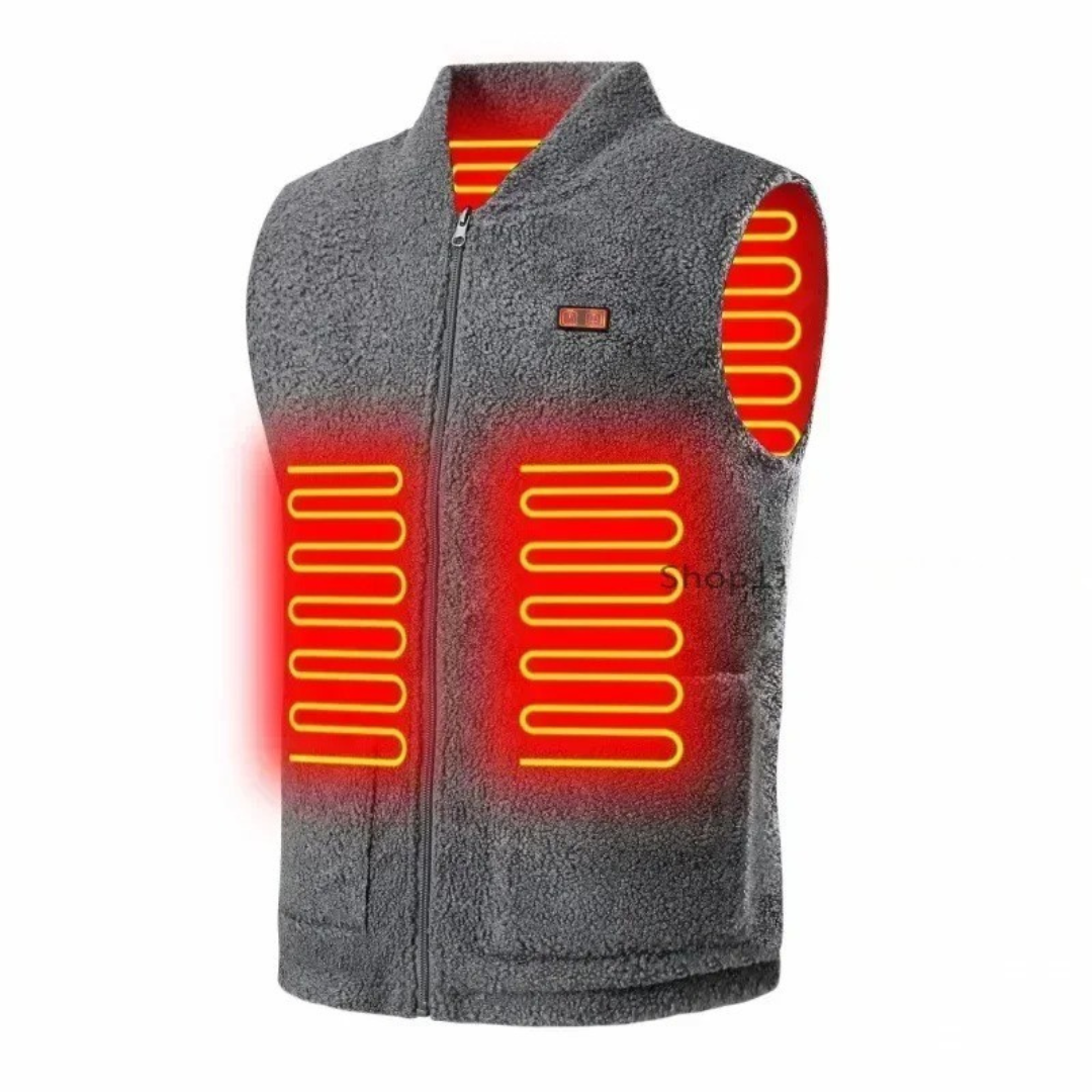 Beheizbare USB-Typ-C-Weste mit 3 Wärmestufen, Winter, Herren, Outdoor-Arbeit, thermisch wattiert | Sansoti