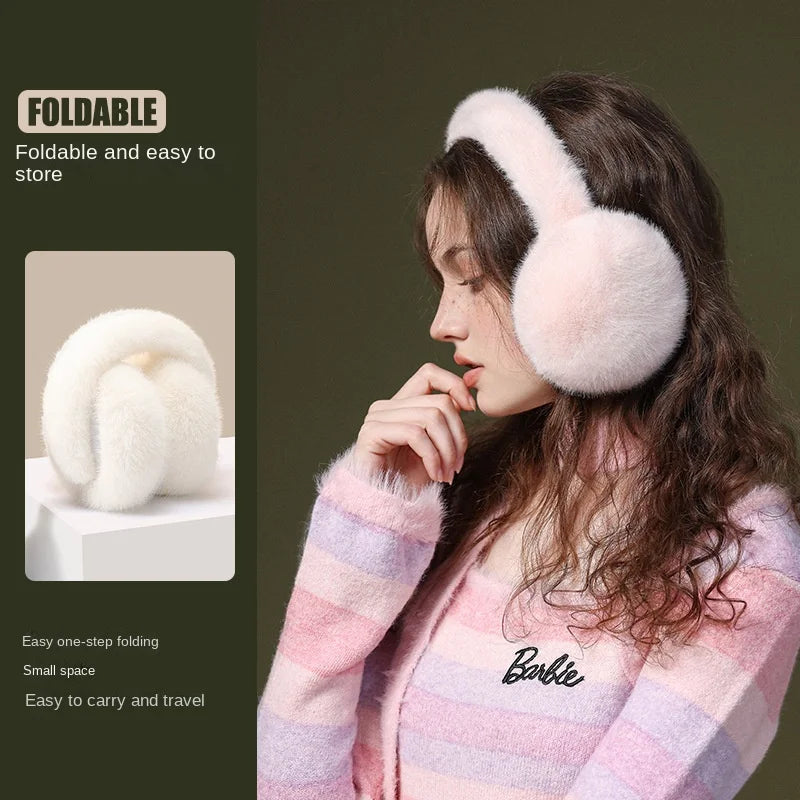 Pluche Oorwarmers Winter met Opvouwbaar Design voor Dames en Heren Comfortabel Zacht Luxe Warmte Accessoire | Sansoti