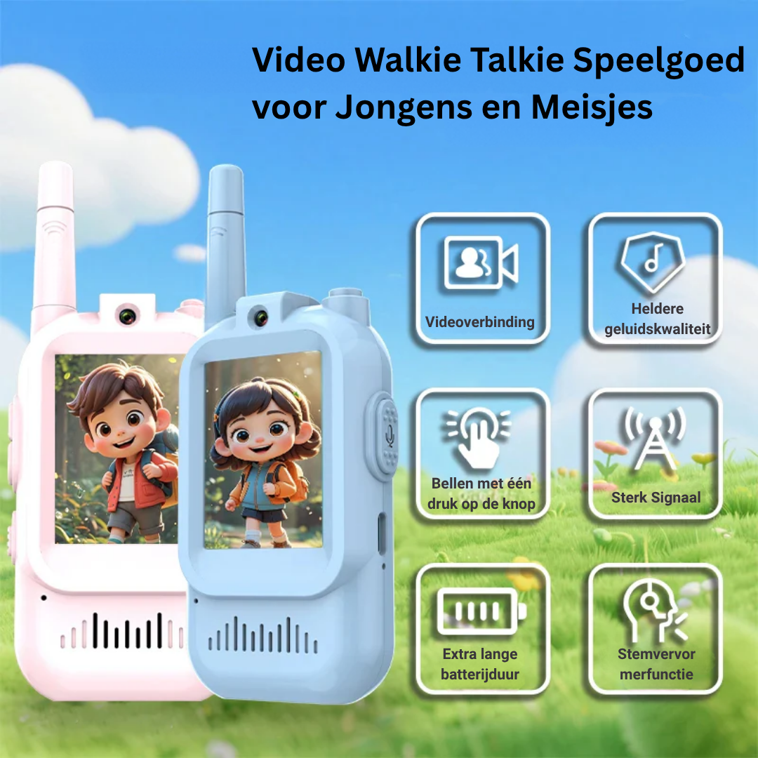 Interactive Communication Set with Video and Voice for Children, Indoor and Outdoor Toy Walkie-Talkie | Sansoti