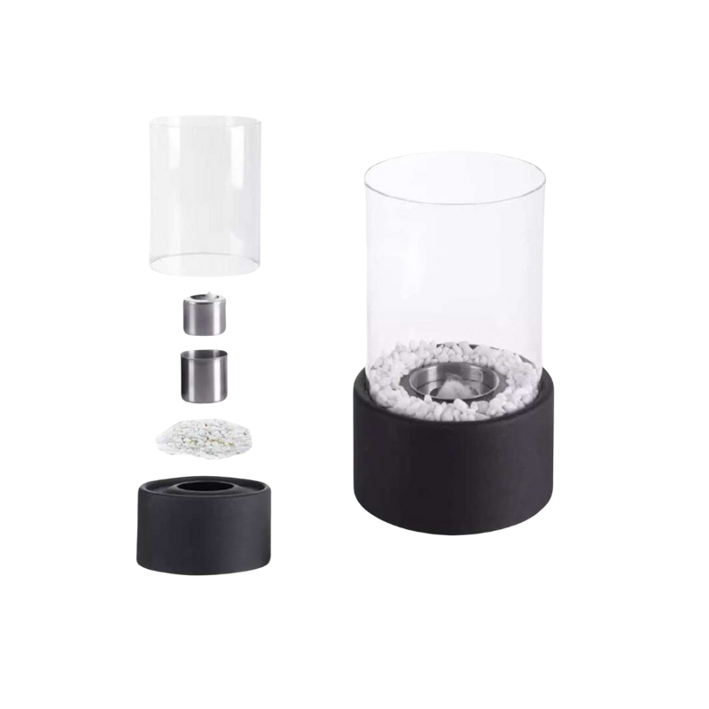 Olielamp met Veilige Vlam Zwart 27×16 cm – Klassiek Design Sfeervolle Avonden Tuinverlichting Terras | Sansoti
