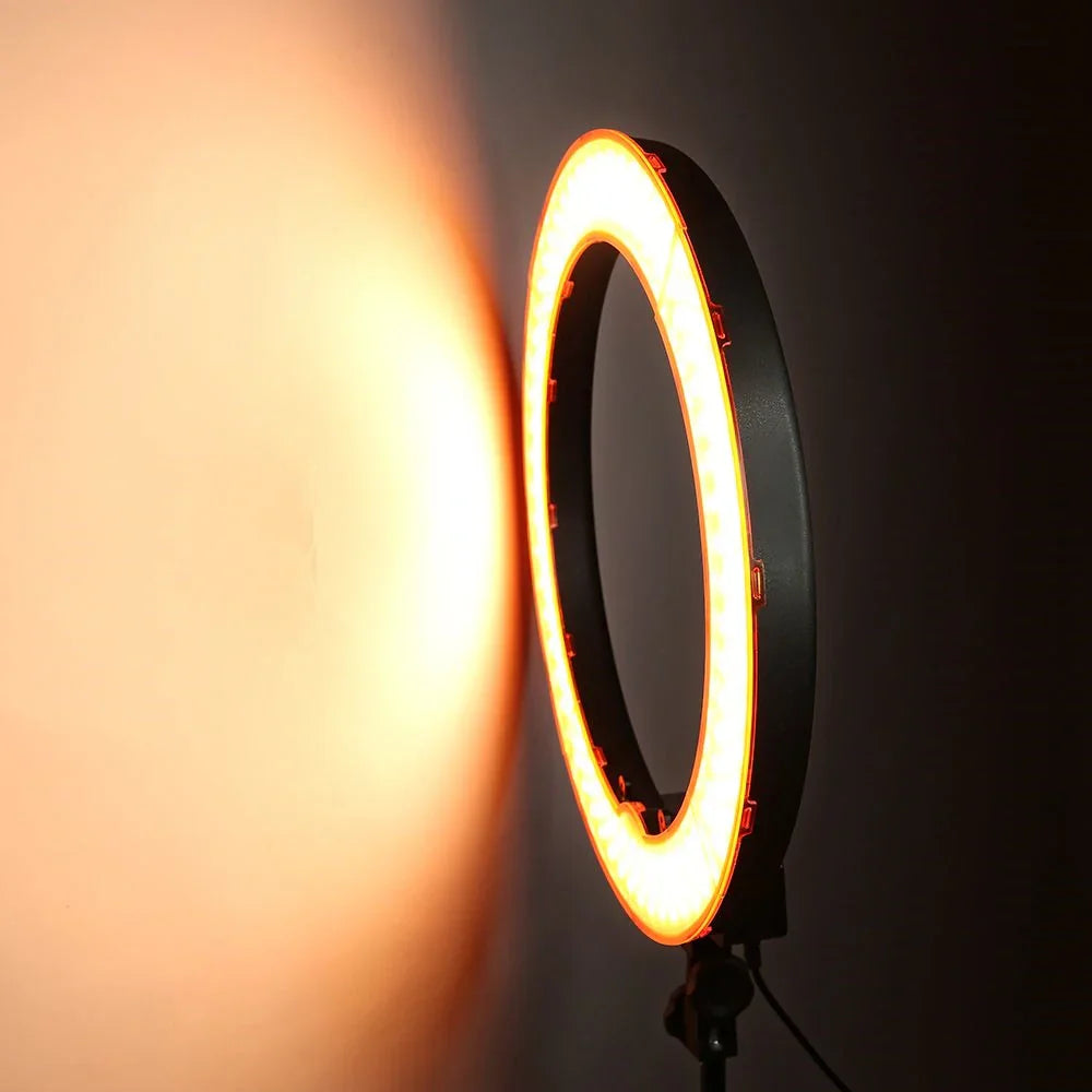LED Ring Light with Clamp Modern Dimmable Desk Lamp with 360° Rotation – Perfect for Video Calls, Makeup, Photography | Sansoti