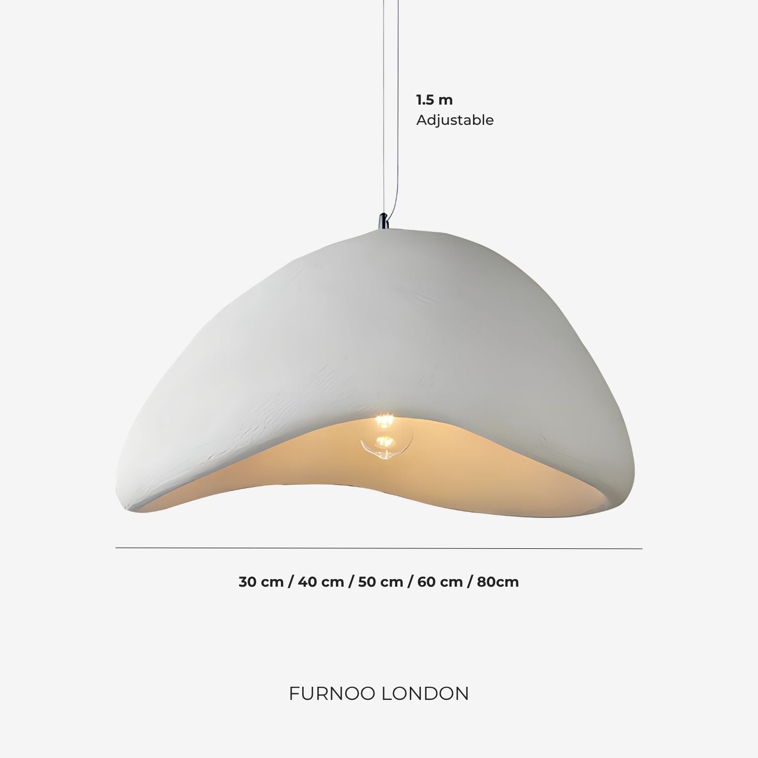 Wabi Sabi Polymeeren Hanglamp – Organische Textuur Scandinavische Lichtdesign voor Woonkamer Eetkamer | Sansoti