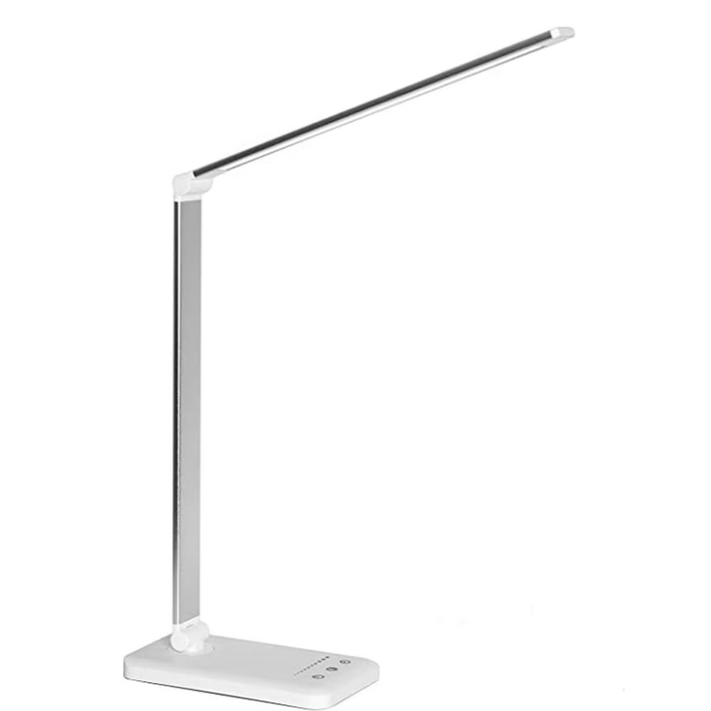 Dimbare LED Bureaulamp met Oplaadpoort 5 Lichtstanden Touch Bediening Flexibele Verstelbare Tafellamp | Sansoti