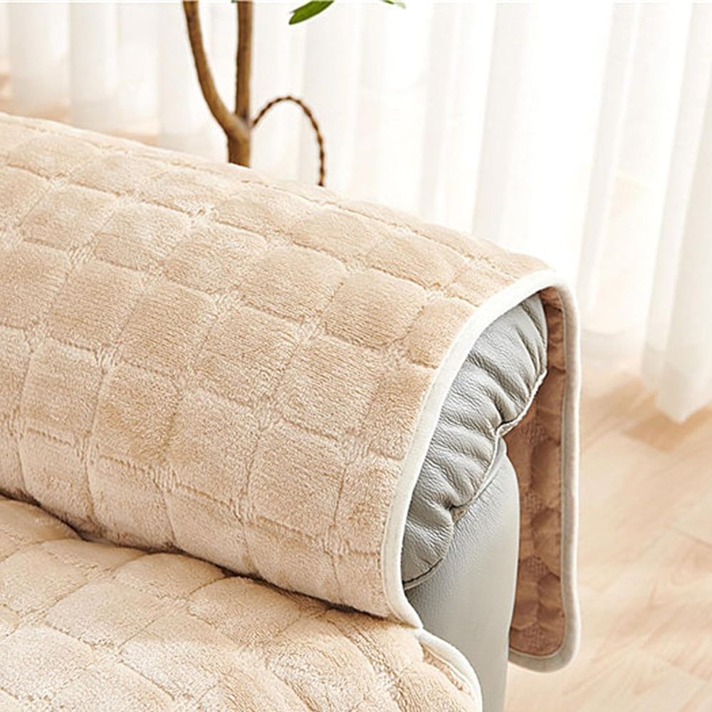 Gequilte Relaxfauteuil Hoes met Opbergzak – Microvezel Beschermhoes voor Recliner Stoel | Sansoti