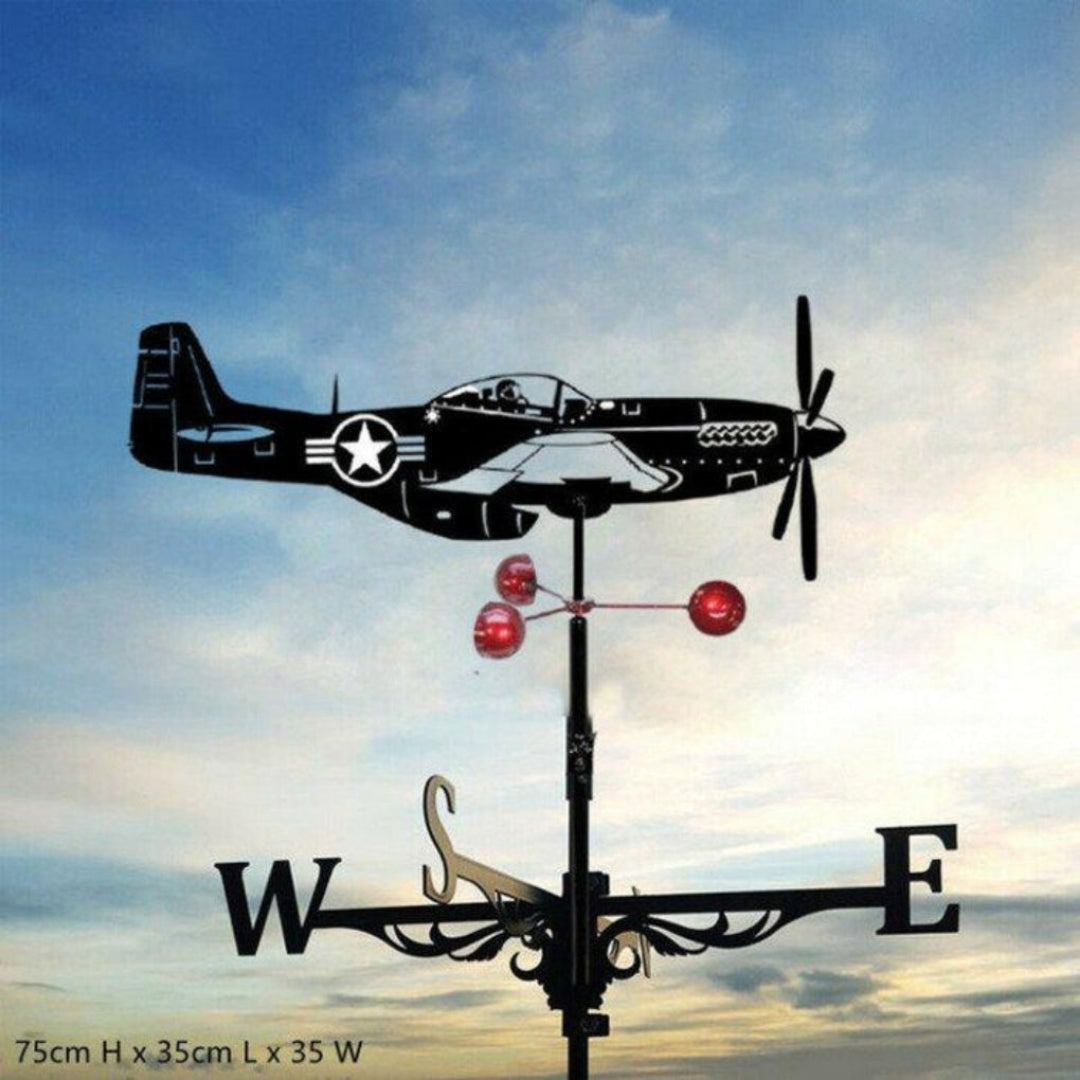 Weather Vane Garden Stainless Steel Weather-Resistant Outdoor Decoration Balcony Terrace Wind Direction Garden Accessory | Sansoti