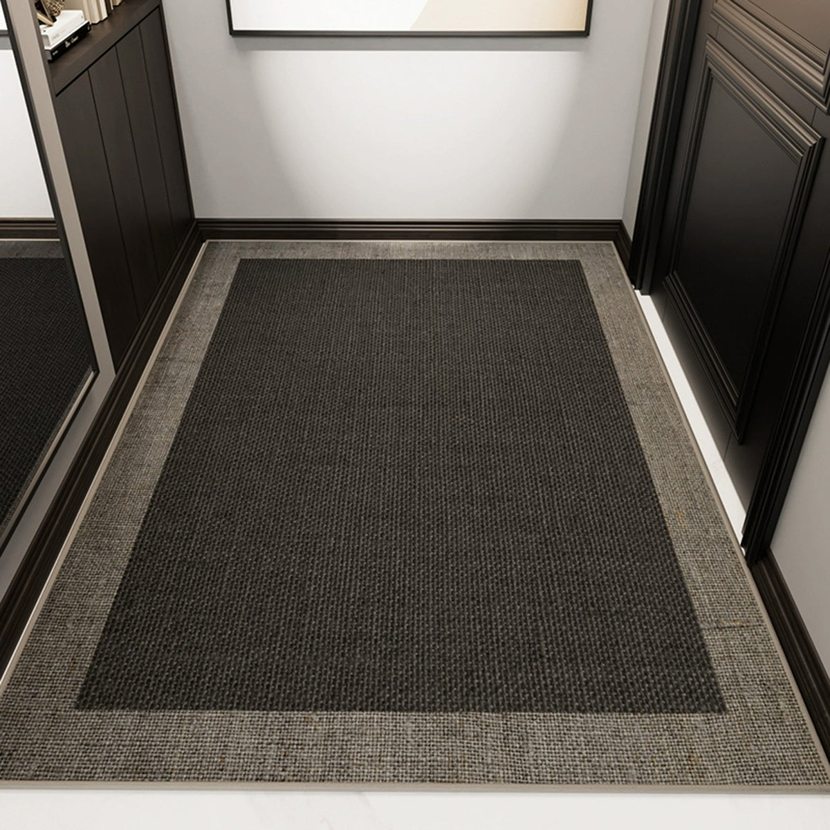 Jute Deurmat met Contrastrand – Natuurlijk & Antislip – Hal Entree Inkom – Binnen Buiten – Duurzaam Vloerkleed | Sansoti