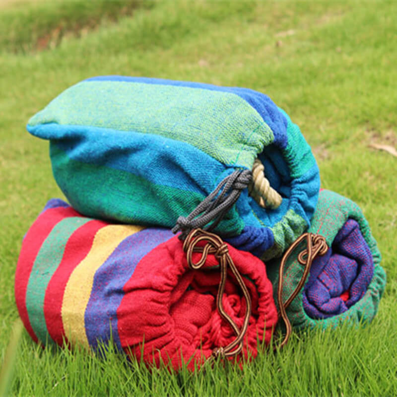 Hängematte Baumwolle Polyester 200x150cm Tragbar Innen Außen Camping Garten 200kg