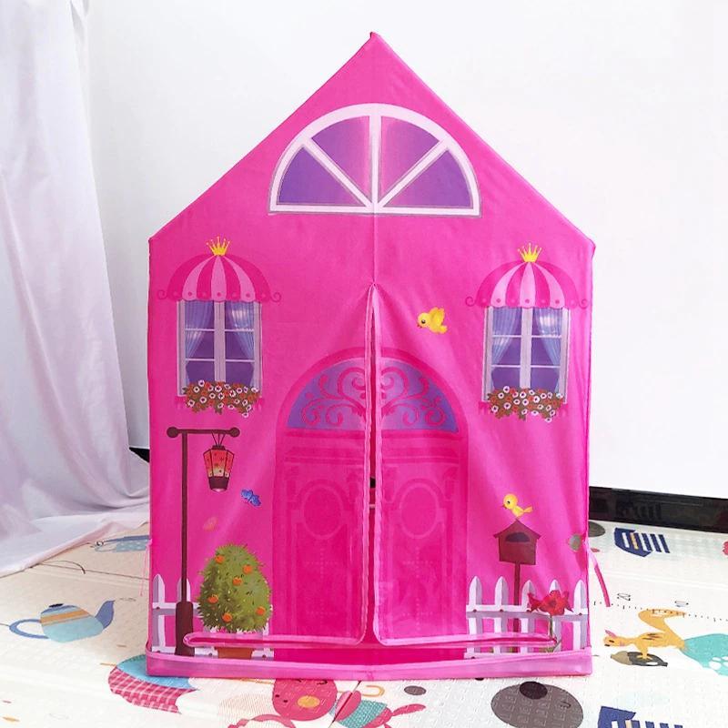 Speeltent Prinsessenhuis Roze Kasteeldesign 105x95x68cm voor Binnen en Buiten Speelgoed Kinderkamer Tent | Sansoti