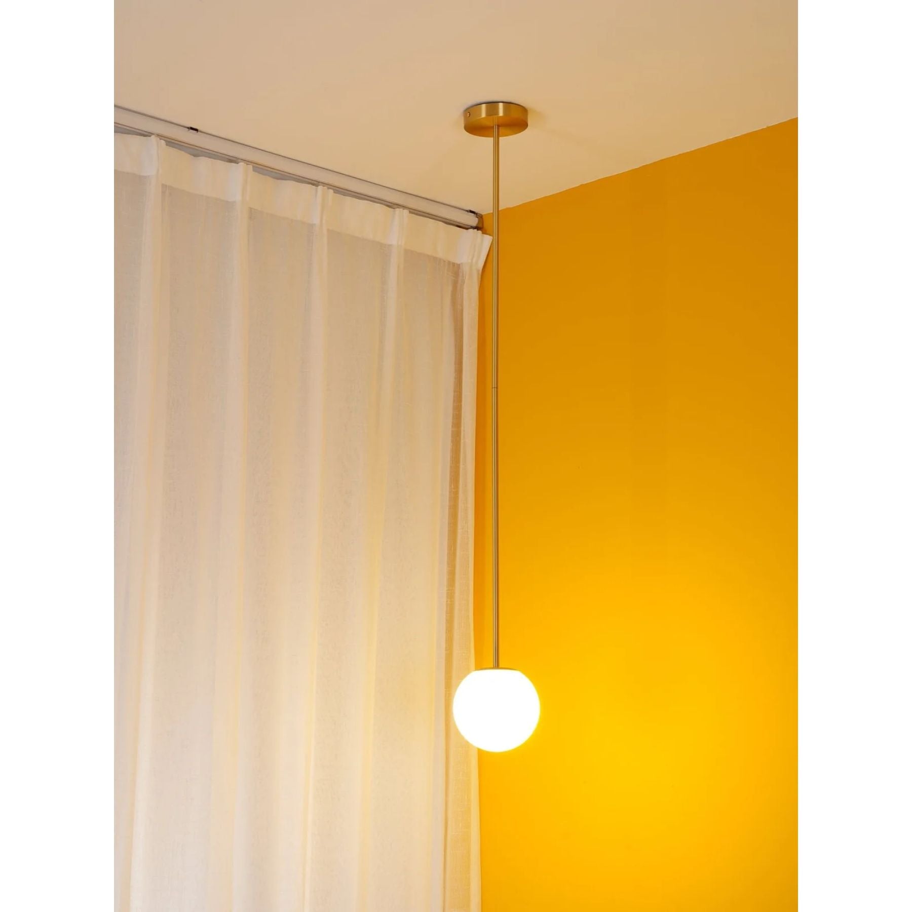 Hängelampe Messing Milchglas Decke Minimalistisch Modern Skandinavisch Flur Esstisch Nachttisch | Restfield