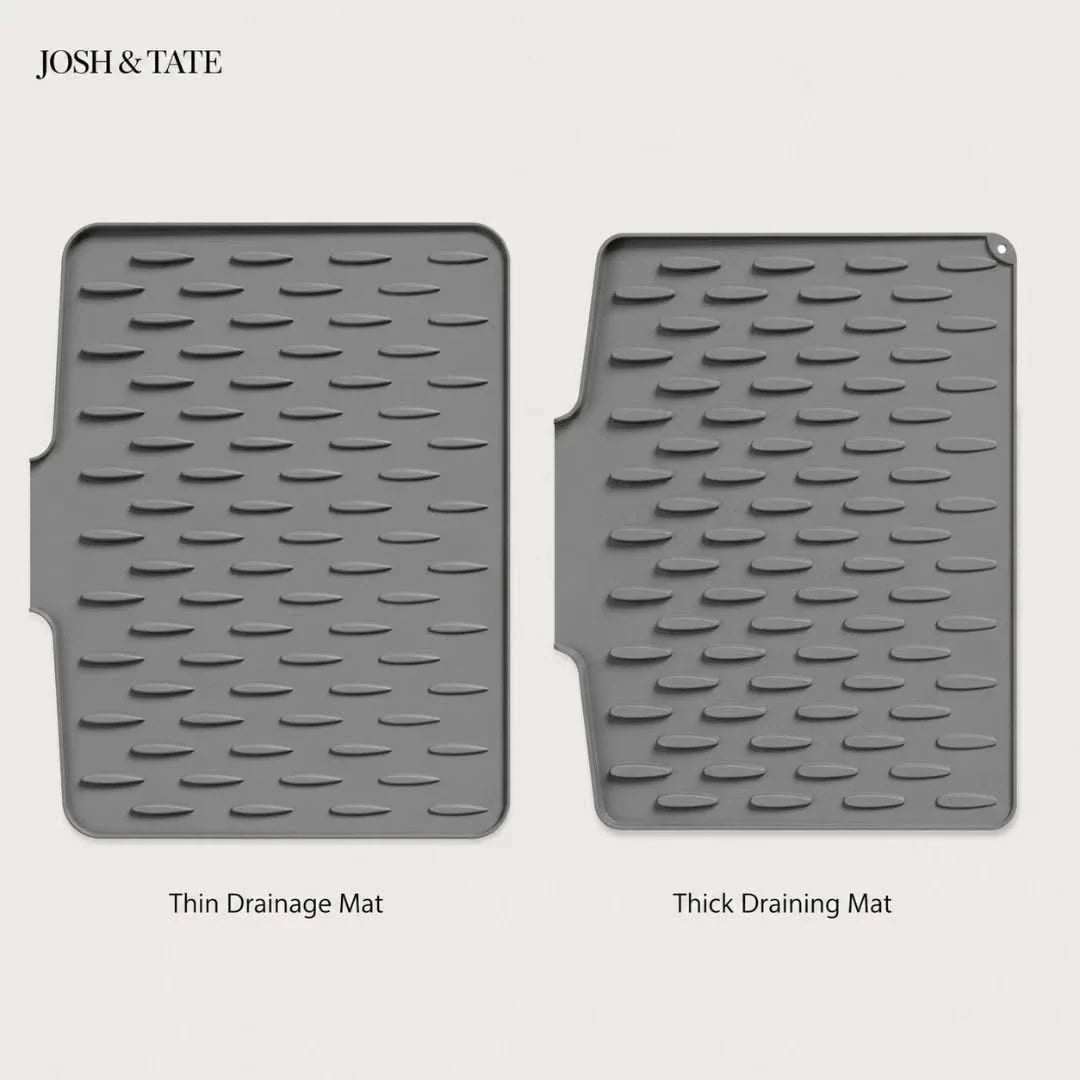 Silicone drying mat with drainage for kitchen counters, heat-resistant trivet, cutting board, dishwashing mat, and draining mat | Sansoti