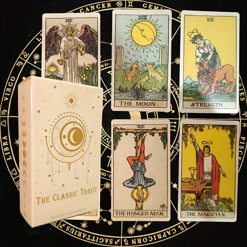 Traditioneel Tarotkaarten Set – 78 Kaarten met Symboliek en Intuïtie voor Spirituele Begeleiding en Zelfontdekking | Sansoti