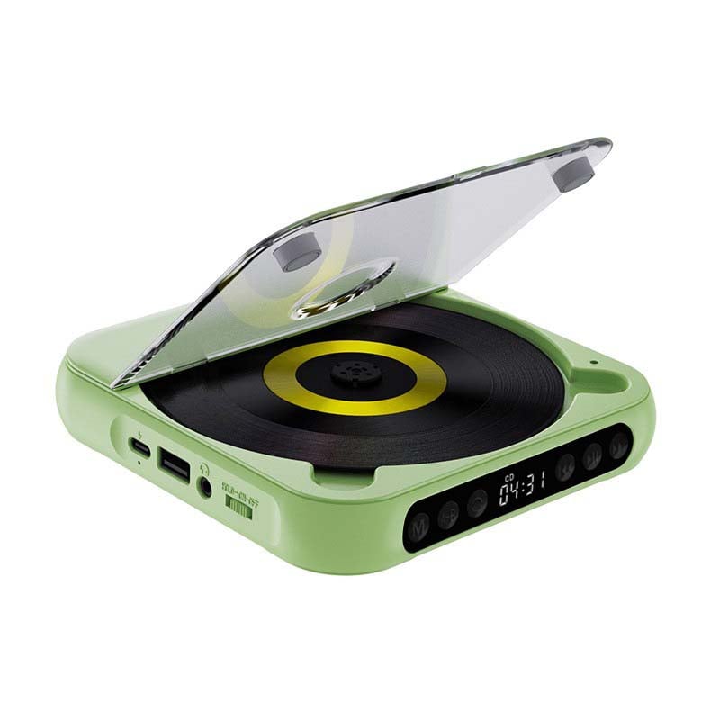 Tragbarer CD-Player mit Bluetooth 5.3, wiederaufladbarem 2000mAh Akku, Typ C USB, MP3, CD-R, CD-RW Unterstützung, kompaktes Design mit 3.5mm Anschluss | Restfield