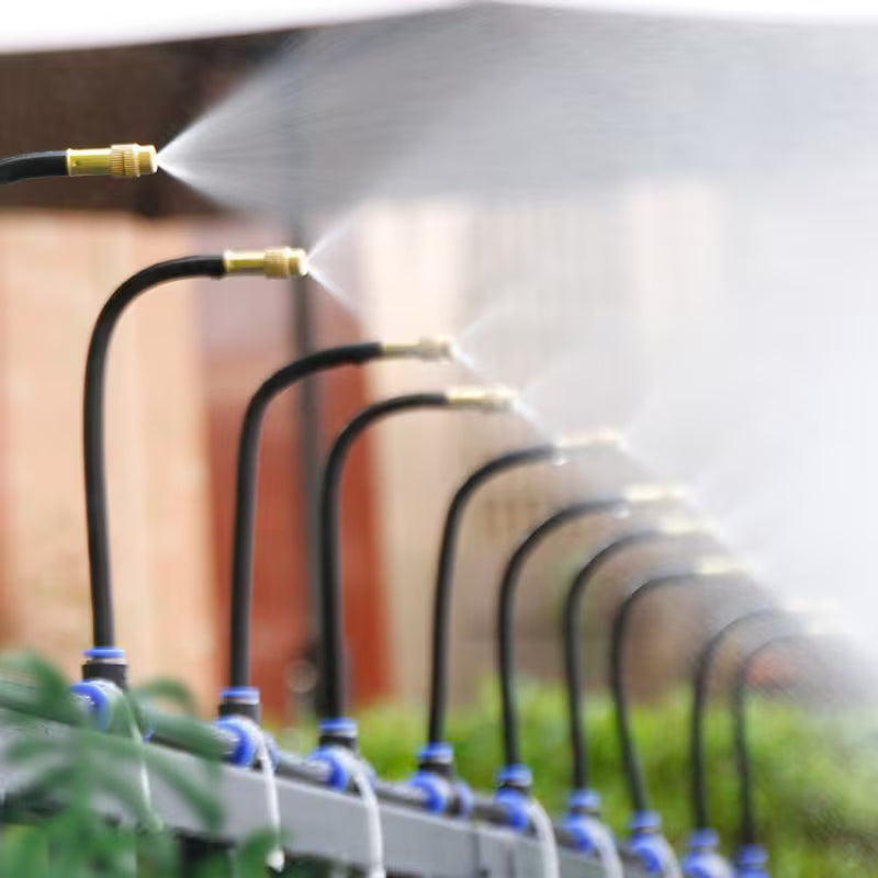 Druppelirrigatiesysteem 360° Messing PE-Slang 8mm Automatisch Bewateren Tuin Balkon Kas Hoogbed Kraan 5m 10m Zonder Stroom | Sansoti