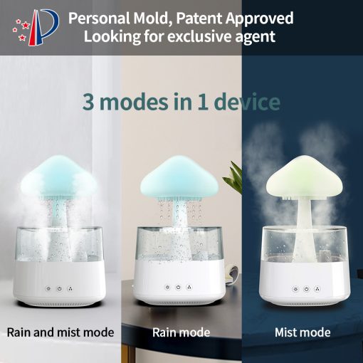Cloud Humidifier with LED Night Light and Aromatherapy Function for Bedroom, Children's Room, or Workspace | Sansoti