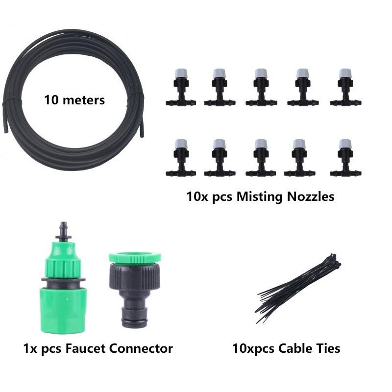 Verstelbaar Druppelirrigatiesysteem 10 Meter Automatisch Tuinbewatering Sproeiset Waterbesparend Planten | Sansoti
