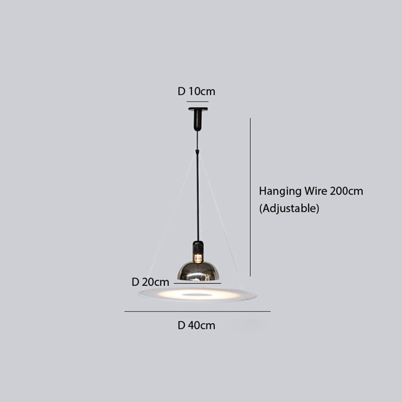 Minimalistische LED-Hängeleuchte aus Metall und Glas, E27, Esszimmer, Wohnzimmer, Schlafzimmer, skandinavische Pendelleuchte | Sansoti
