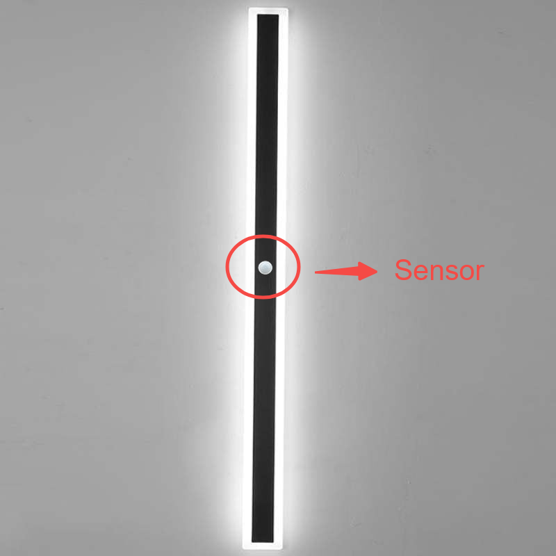 Außenwandleuchte LED Linear Schwarz Acryl IP65 Dimmbar Garten Fassade Modern | Restfield