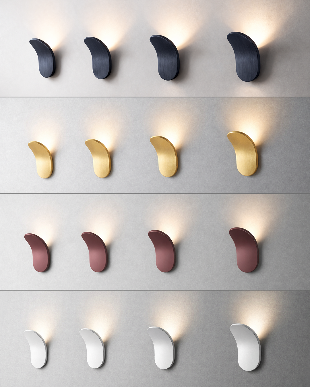 Gebogen Wandlamp Modern Minimalistisch Design Geborstelde Afwerking Diffuus Licht Decoratieve Wandverlichting voor Gang Slaapkamer Woonkamer | Sansoti