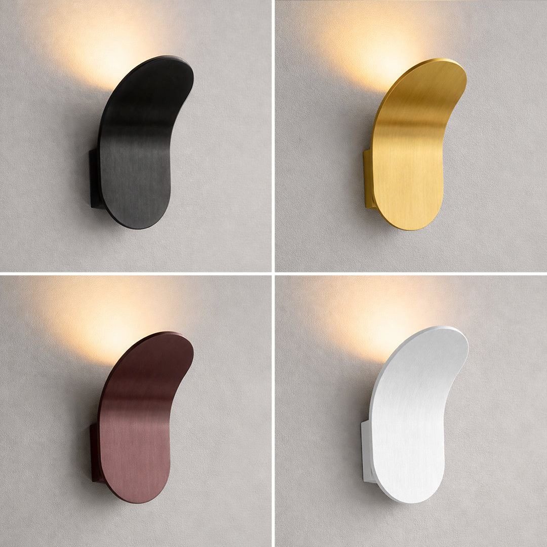 Gebogen Wandlamp Modern Minimalistisch Design Geborstelde Afwerking Diffuus Licht Decoratieve Wandverlichting voor Gang Slaapkamer Woonkamer | Sansoti
