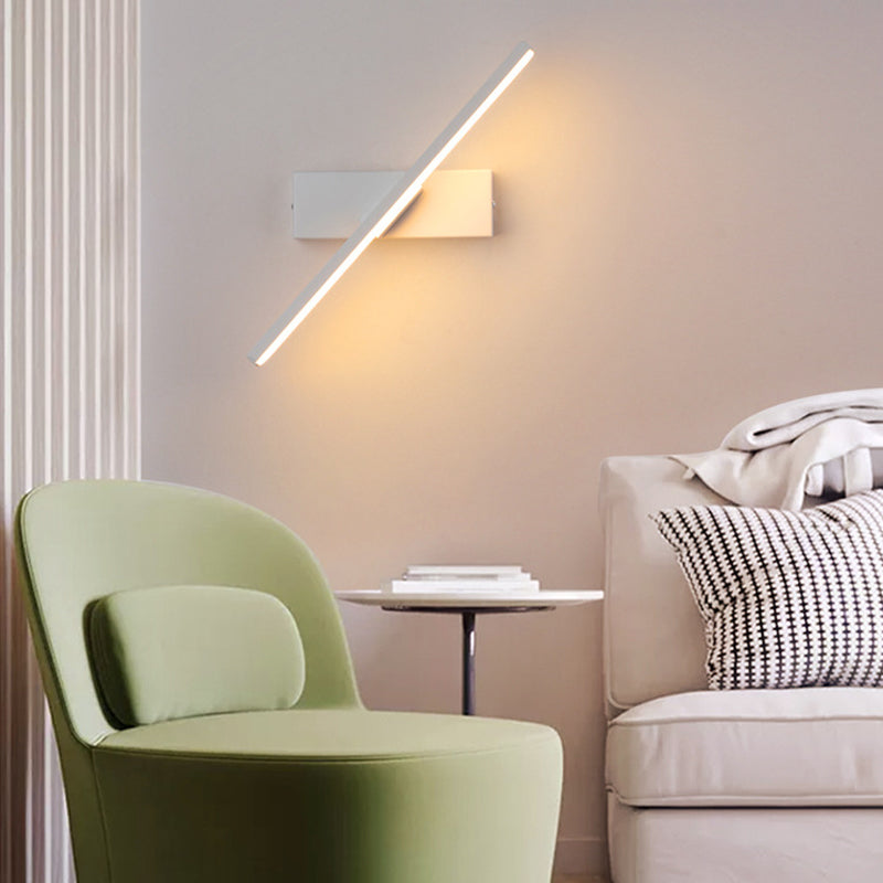 Modern LED Wall Light, Adjustable, Black and White, 30-50 cm, Accent Lighting for Hallway, Bedroom and Living Room | Sansoti