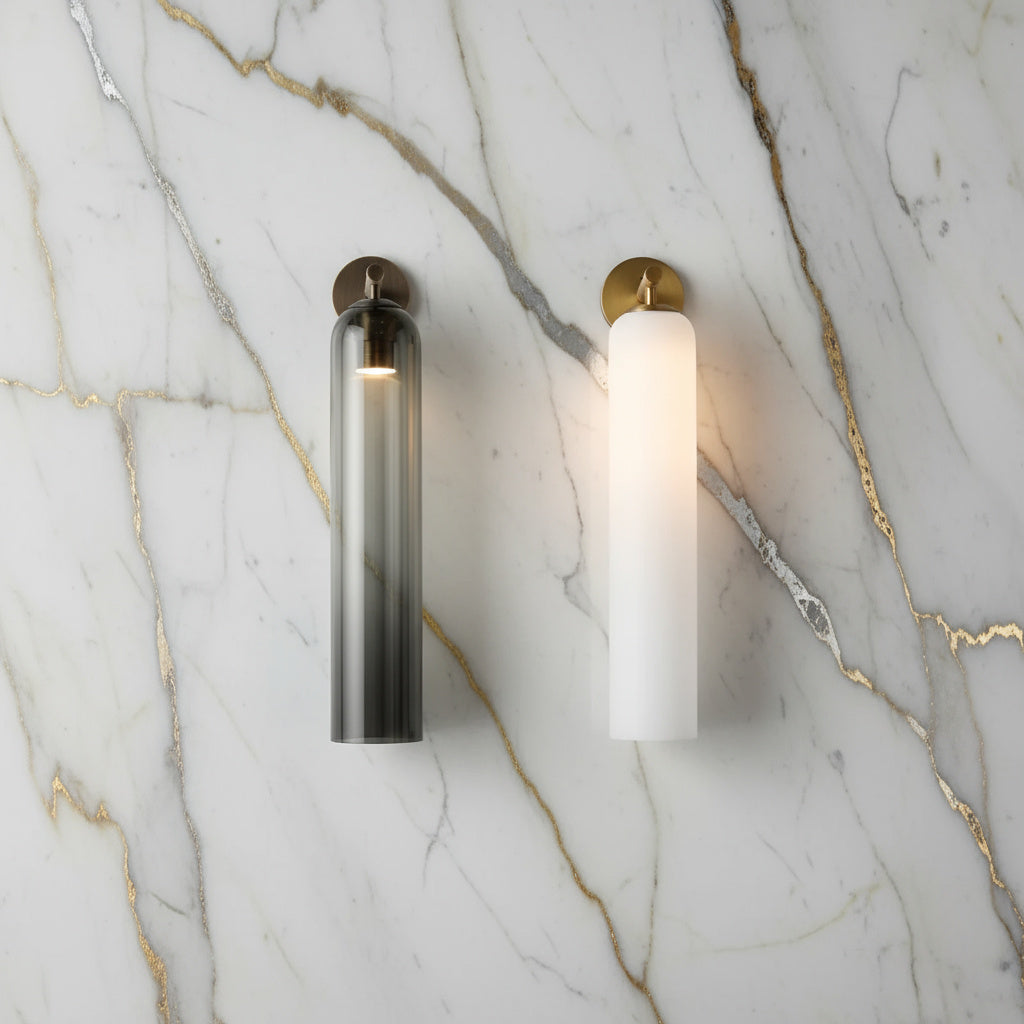 Glazen Wandlamp met Gouden of Zwarte Armatuur – Moderne Verlichtingstoevoeging | Sansoti