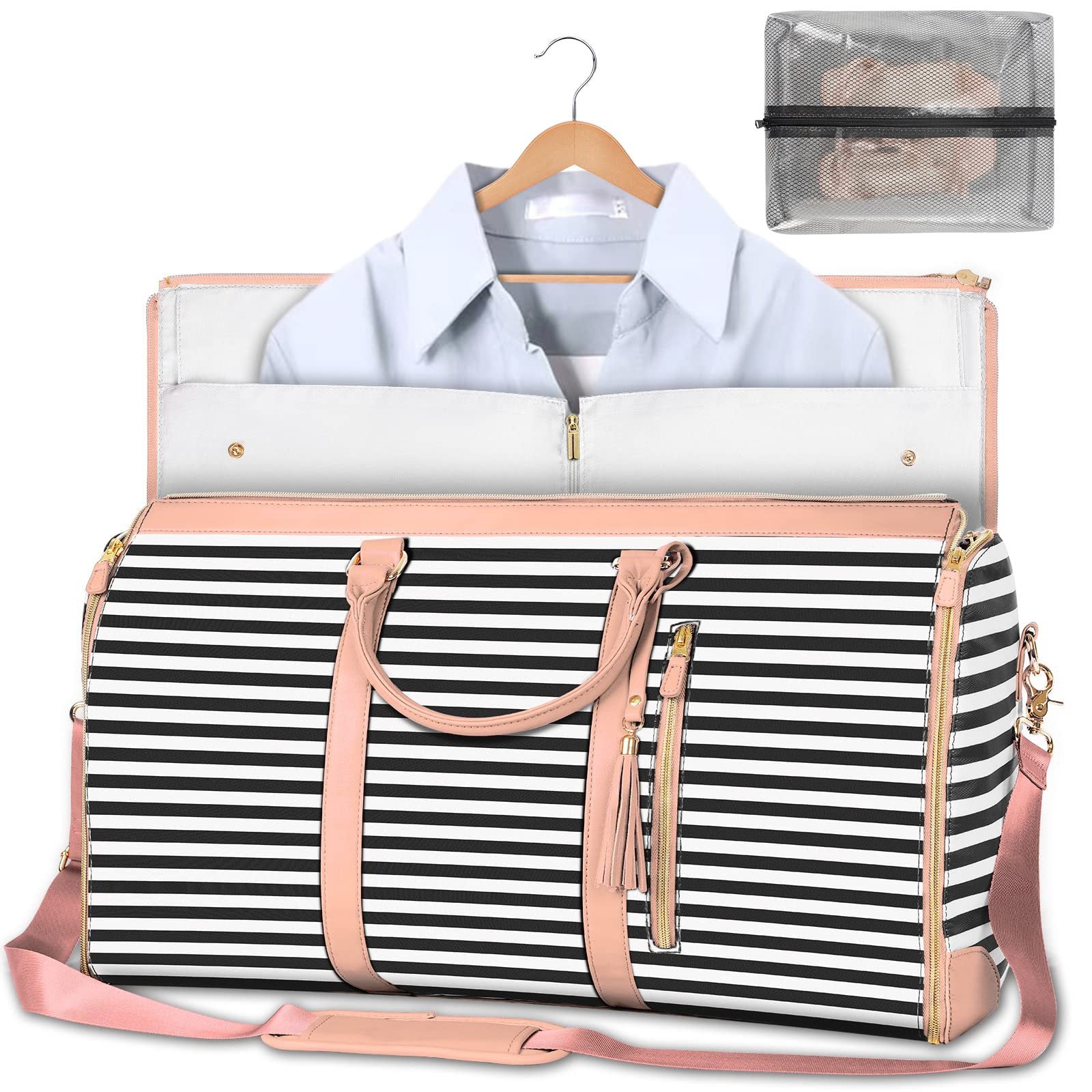 Handige Vouwtassen voor Reizen – Opvouwbare Kledingtas met Organizer voor Overhemden Jasjes – Lichtgewicht Compacte Luggage Beschermhoes | Sansoti