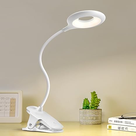Leeslamp Clip LED Dimbaar USB Oplaadbaar Flexibel Zwanenhals Bed Bureau Reizen | Sansoti