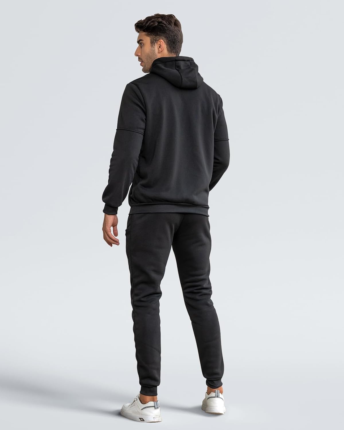 Heren Trainingspak Set met Pullover en Broek Elastisch Ademend Sportkleding Loungewear Zwart Grijs Comfort | Sansoti