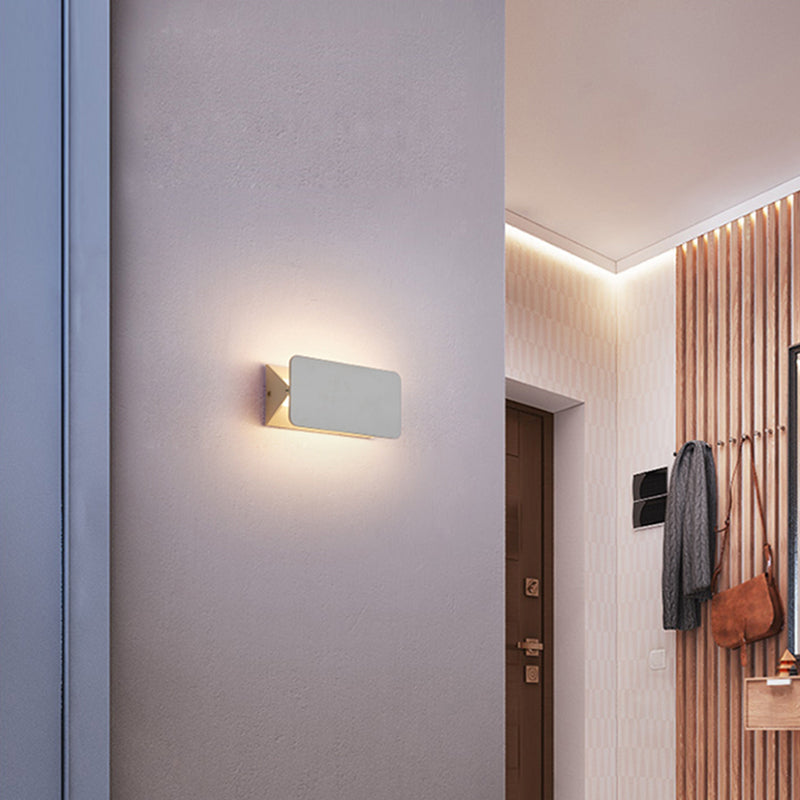 Adjustable LED Wall Light Metal White Indoor Modern Design for Living Room Dining Room Hallway Lighting Fixture | Sansoti