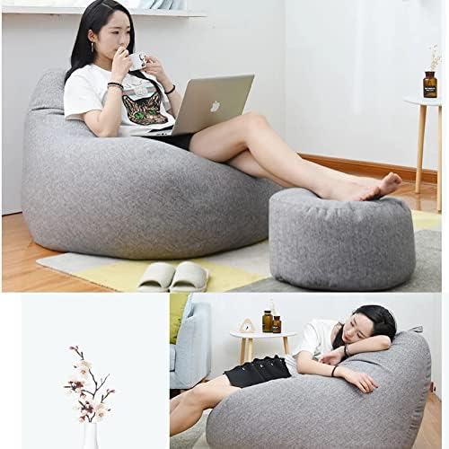 Zitzakhoes Polyester Ergonomisch Vormvast met Rits Wasbaar voor Woonkamer Slaapkamer Lounge Relaxhoek | Sansoti