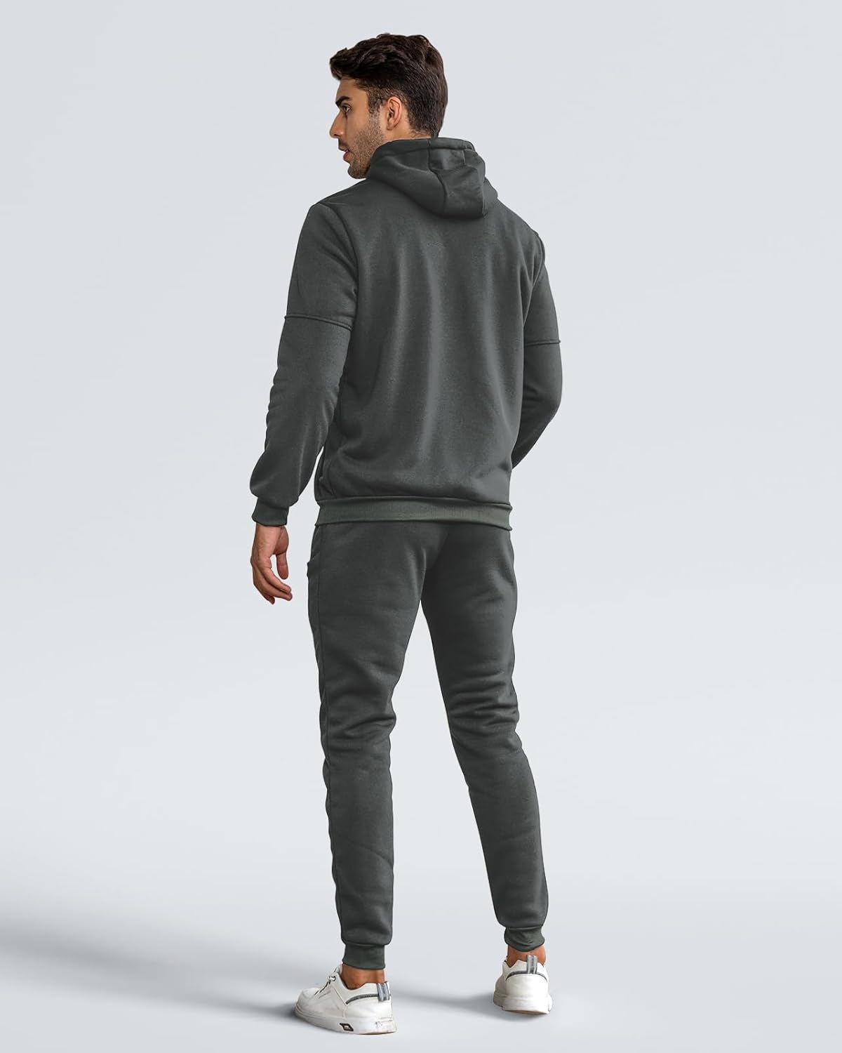 Heren Trainingspak Set met Pullover en Broek Elastisch Ademend Sportkleding Loungewear Zwart Grijs Comfort | Sansoti