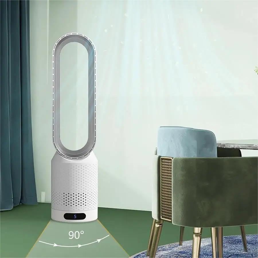 Draagbare Bladeloze Ventilator met Luchtzuivering Afstandsbediening Stille Werking Slaapkamer Kantoor | Sansoti