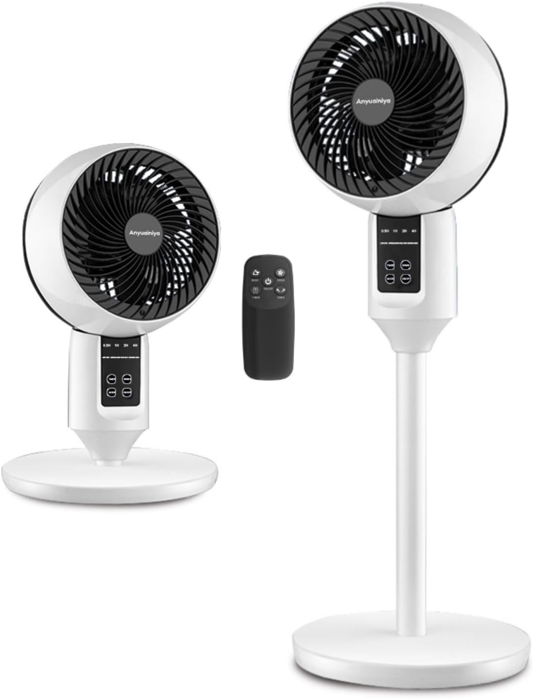 Staande Ventilator met 3D Oscillatie Afstandsbediening Stil Verstelbaar 3 Standen Timer Koeling Luchtcirculatie | Sansoti