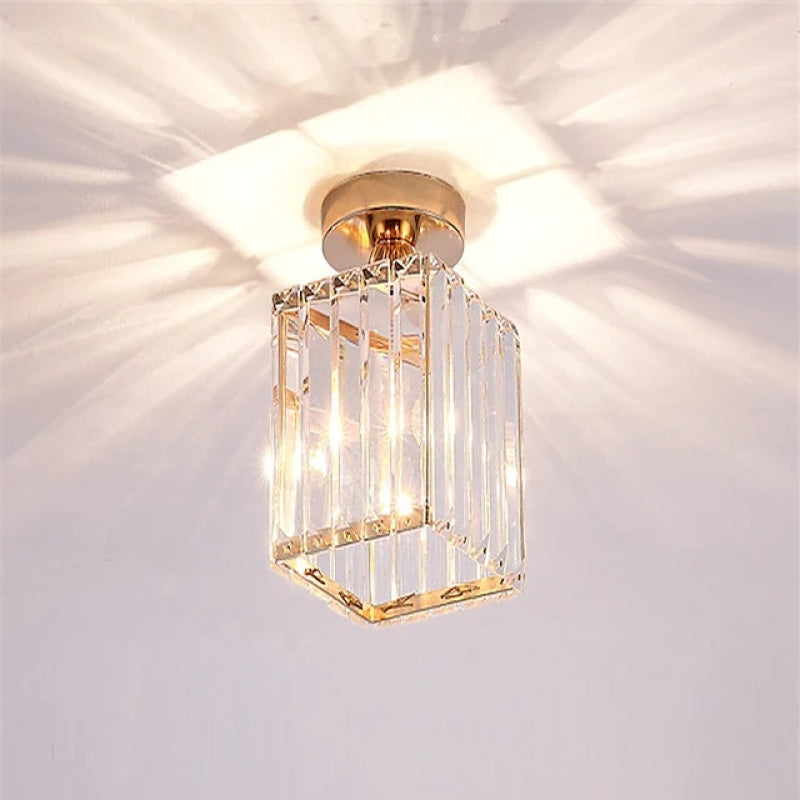 Dimmable Crystal Acrylic Ceiling Light 3 Light Settings Metal Fixture Living Room Bedroom Hallway Modern Design | Sansoti