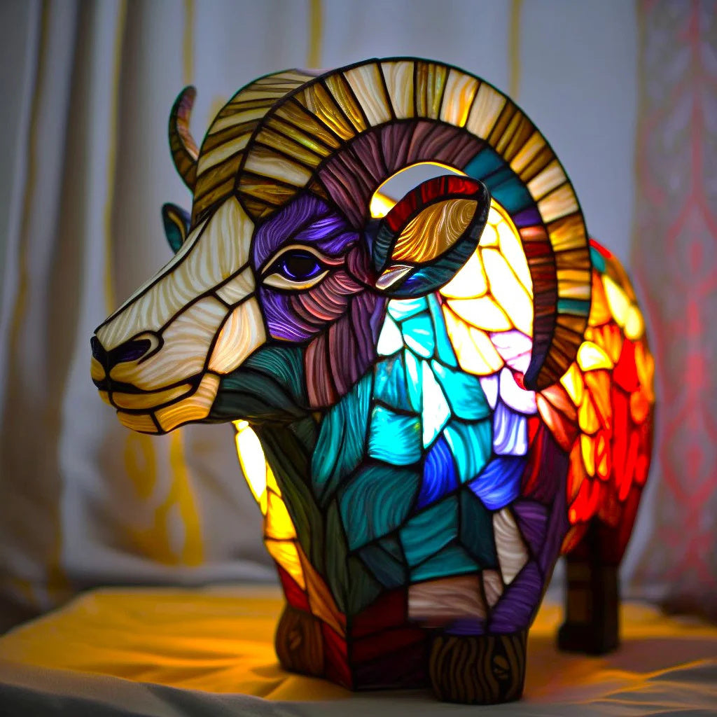 Decoratieve Dierenlamp 15 cm – Kunstlamp met LED-verlichting voor Kinderkamer, Woonkamer en Sfeerverlichting | Sansoti