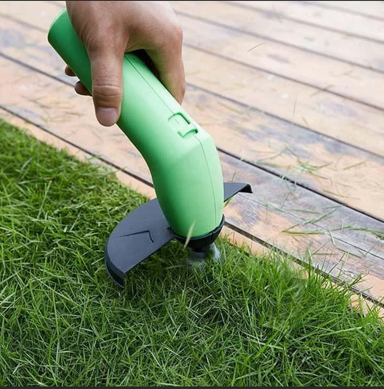 Kabelloser Unkrauttrimmer, Mini-Rasentrimmer mit Akku und Teleskopstiel für Gartenpflege und Unkrautentfernung | Sansoti