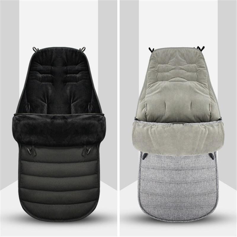 Babyschlafsack-Fußsack für Kinderwagen, universell, Baumwolle, winterwarm, winddicht, doppelter Reißverschluss, 90 cm, komfortabel | Sansoti