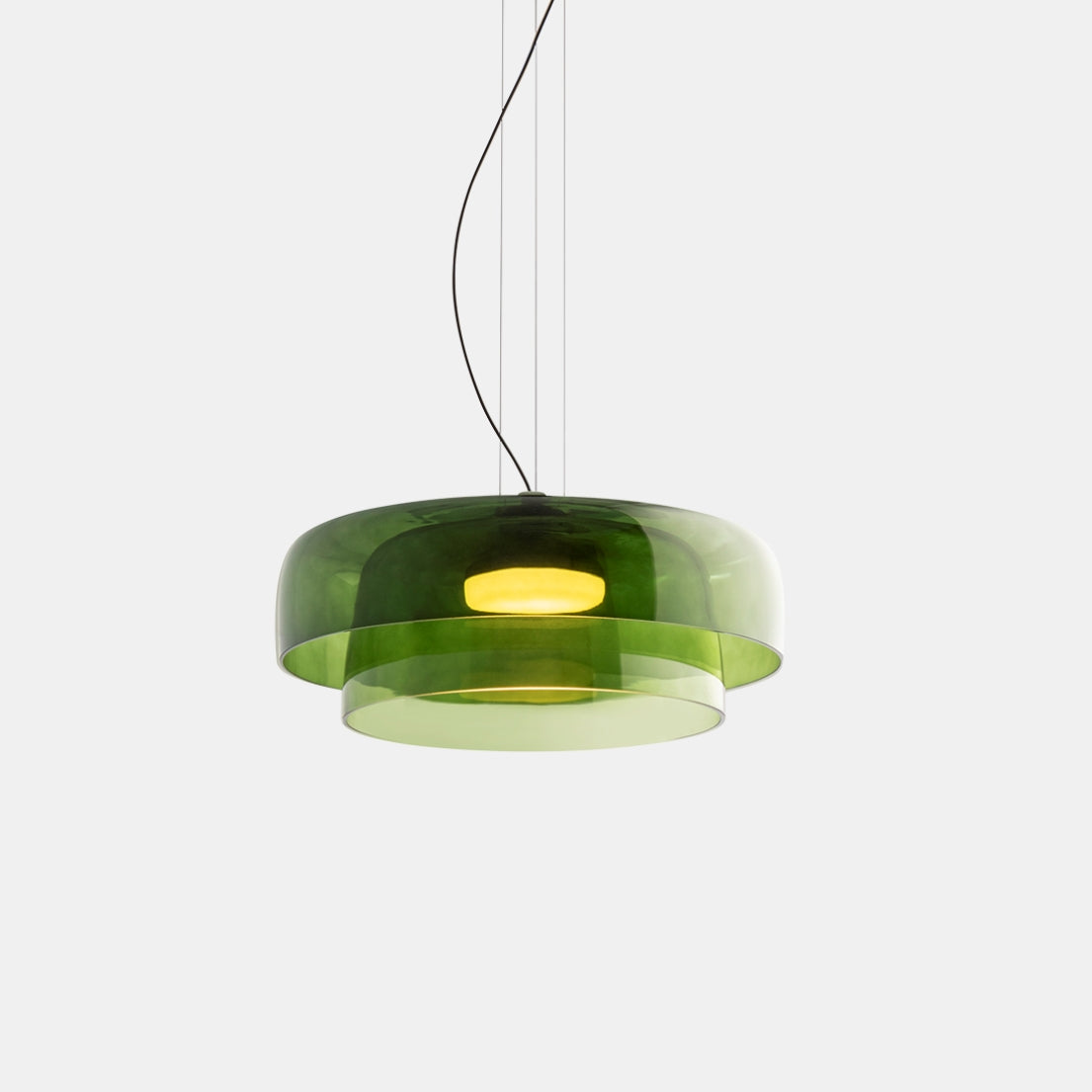 Hängelampe Glas Nordisches Design Geschichtet 1 2 3 Stufen Orange Grün Grau Esszimmer Küche Wohnzimmer Pendelleuchte Warmes Licht LED Einstellbar
