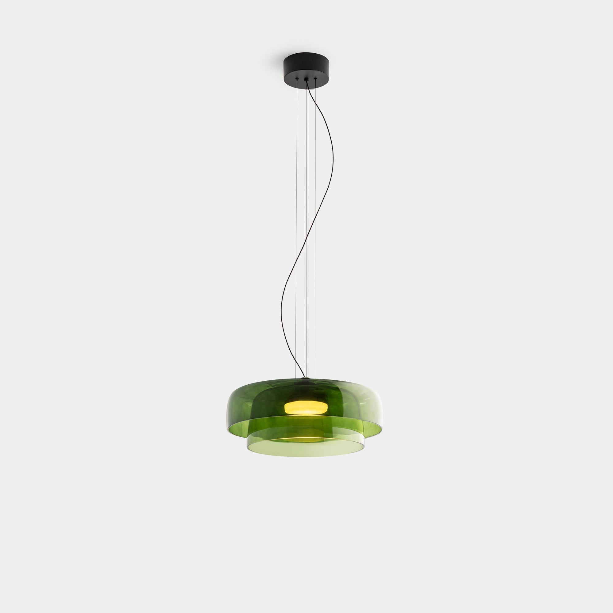 Hängelampe Glas Nordisches Design Geschichtet 1 2 3 Stufen Orange Grün Grau Esszimmer Küche Wohnzimmer Pendelleuchte Warmes Licht LED Einstellbar
