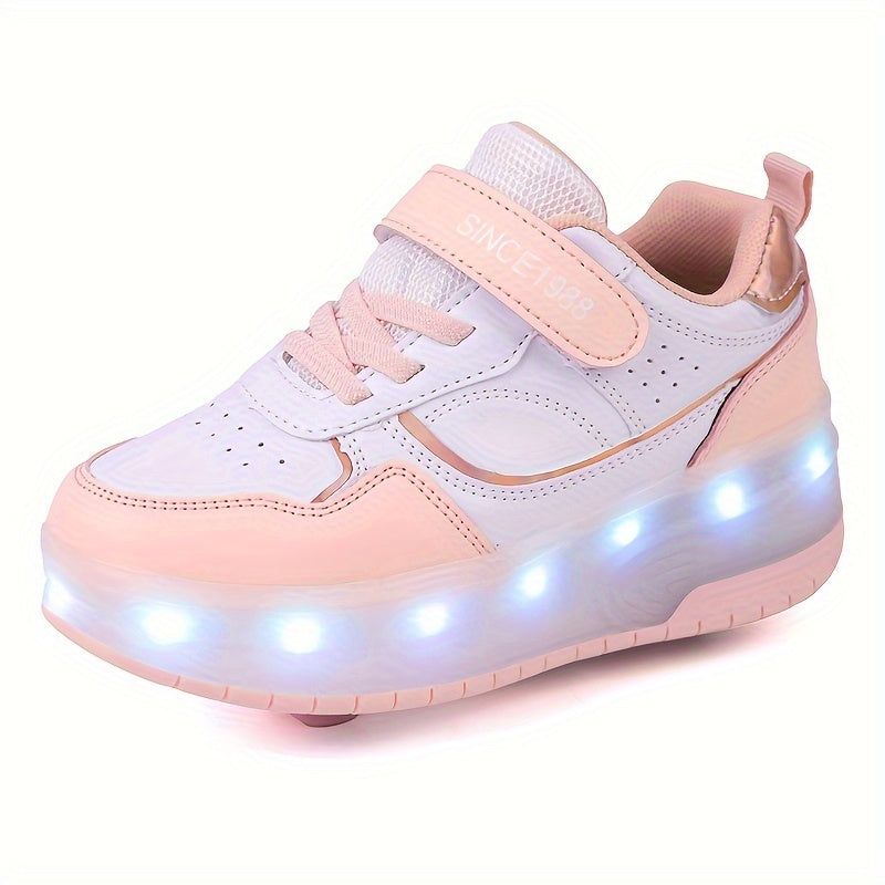 Rollerschoenen voor Kinderen met LED-verlichting – Sportieve Sneakers met Wieltjes – Comfortabel en Veilig – Maat 29-40 | Sansoti