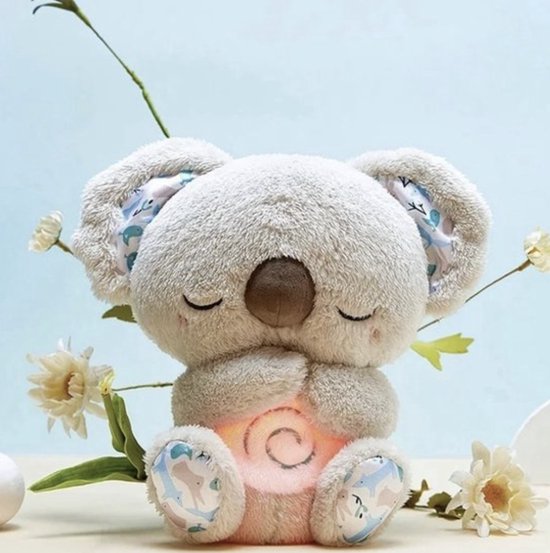 Interactive Cuddly Toy with Soothing Breathing Music and Lights for Children Adults Sleep Relaxation | Sansoti