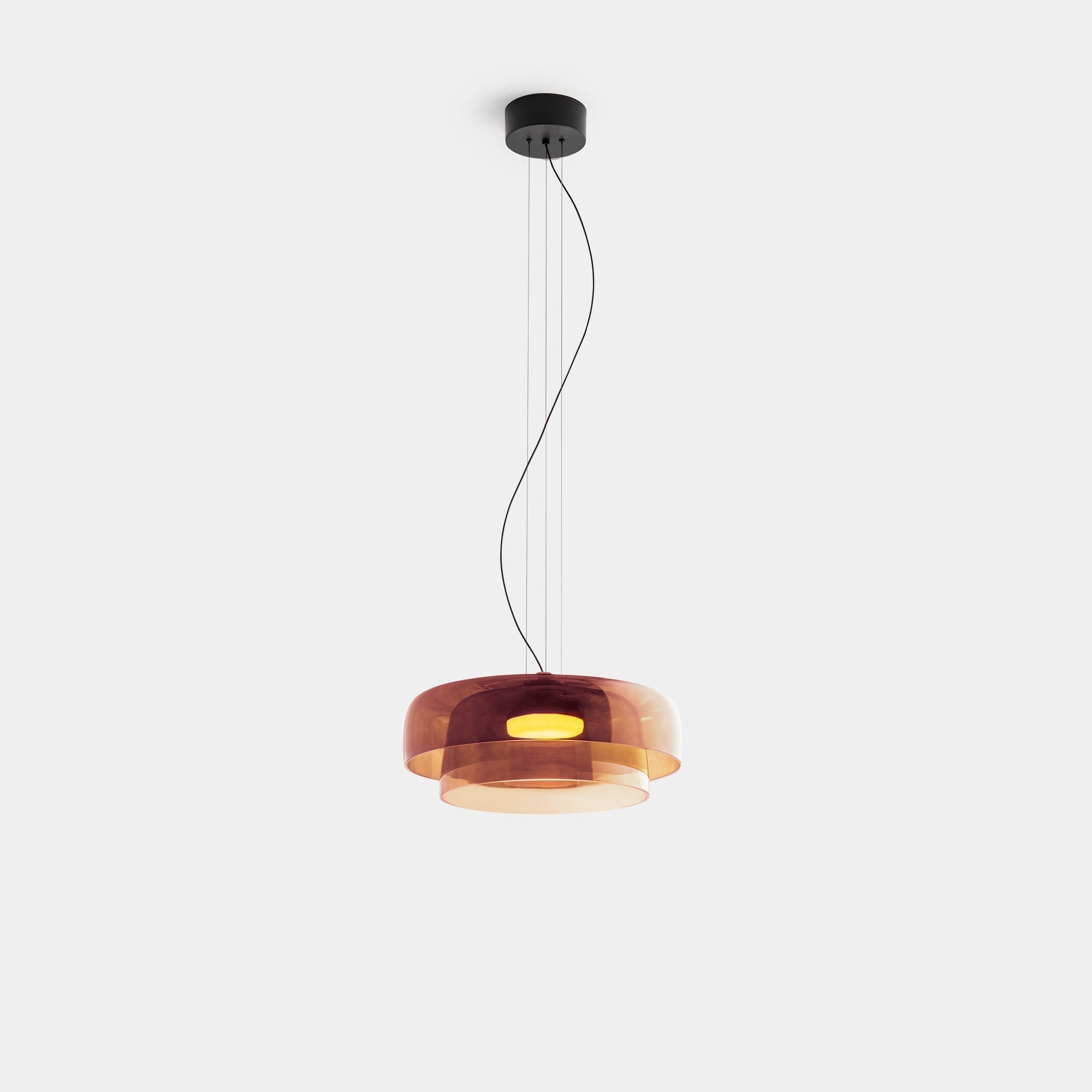 Hängelampe Glas Nordisches Design Geschichtet 1 2 3 Stufen Orange Grün Grau Esszimmer Küche Wohnzimmer Pendelleuchte Warmes Licht LED Einstellbar