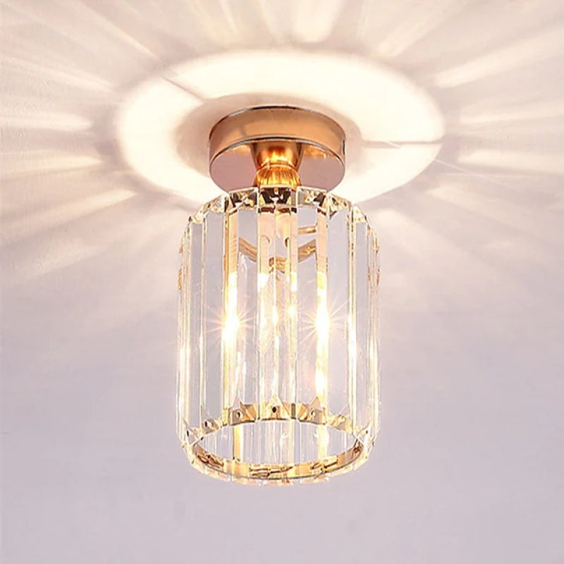 Dimmable Crystal Acrylic Ceiling Light 3 Light Settings Metal Fixture Living Room Bedroom Hallway Modern Design | Sansoti