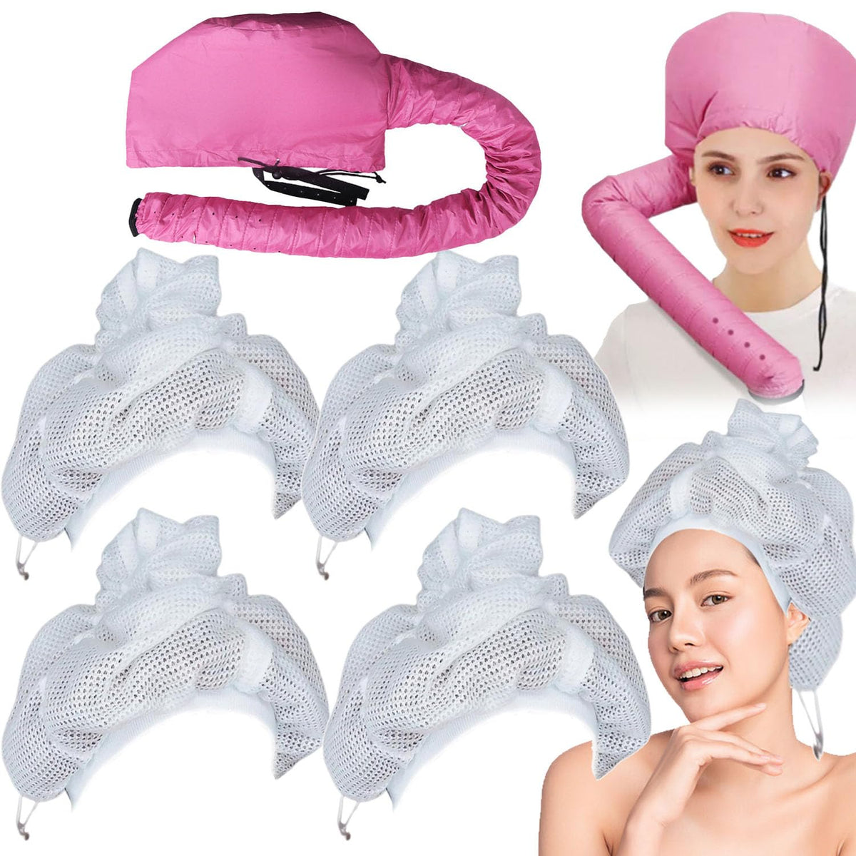 Diffusorhaube für den Haartrockner, für lockiges und welliges Haar | Freihändiges Trocknen mit gleichmäßiger Wärmeverteilung | Sansoti