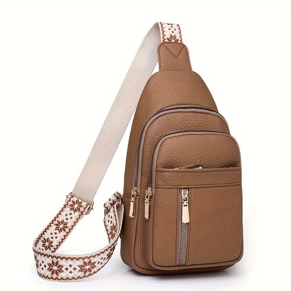 Vintage Crossbody Schoudertas Leer met Vakken voor Vrije Tijd Sport Retro Dagelijks Gebruik Dames Handtas | Sansoti