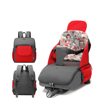 Wickeltasche mit zusammenklappbarer Kindersitzfunktion – großes Fassungsvermögen für unterwegs, faltbare Baby-Pflegetasche | Sansoti