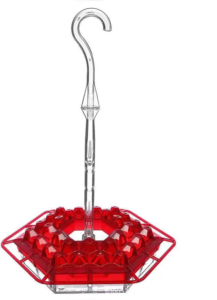 Mangeoire suspendue pour colibris 350 ml avec protection anti-fourmis, 30 ports d’alimentation et ouvertures en forme de diamant, décoration de jardin | Sansoti