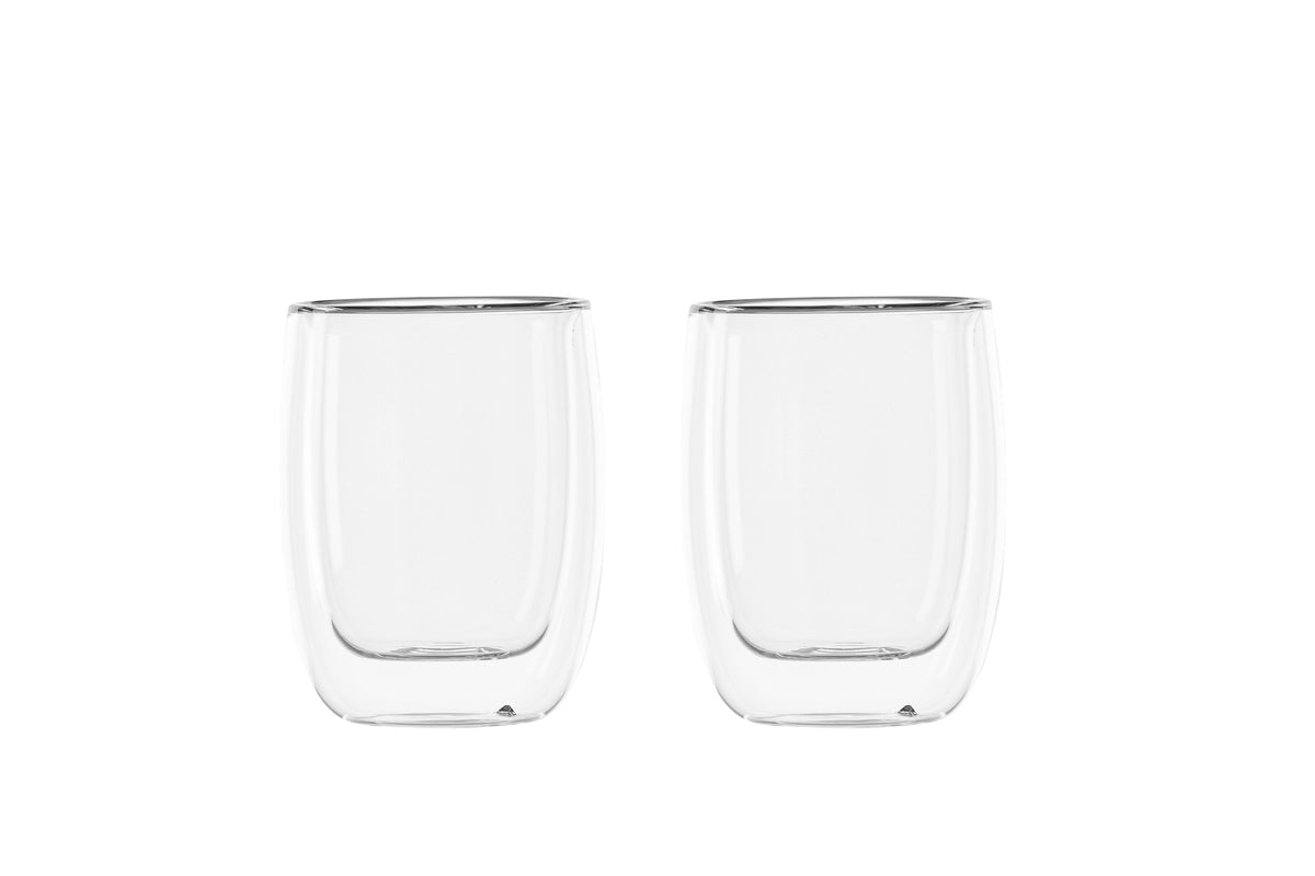 Koffiekopjes Glas Transparant 2 Stuks Modern Hittebestendig Ø7 Ø8 | Sansoti