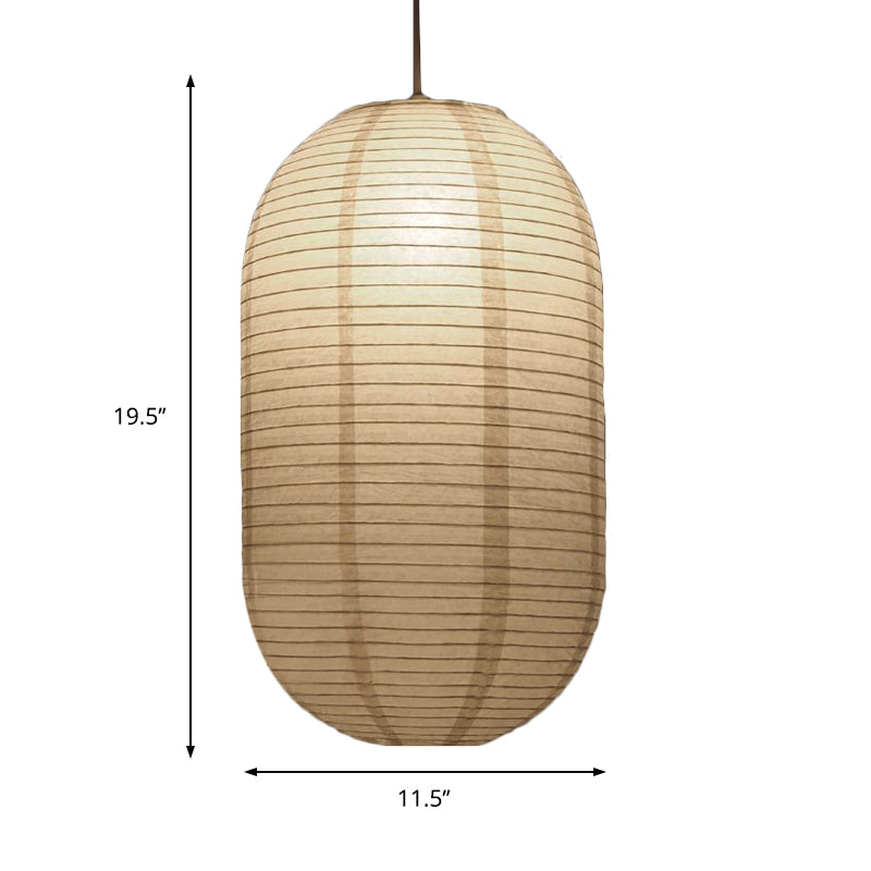 Japanse Rijstpapieren Hanglamp Wit Cilinder E26/E27 Woonkamer Slaapkamer Scandinavisch | Sansoti