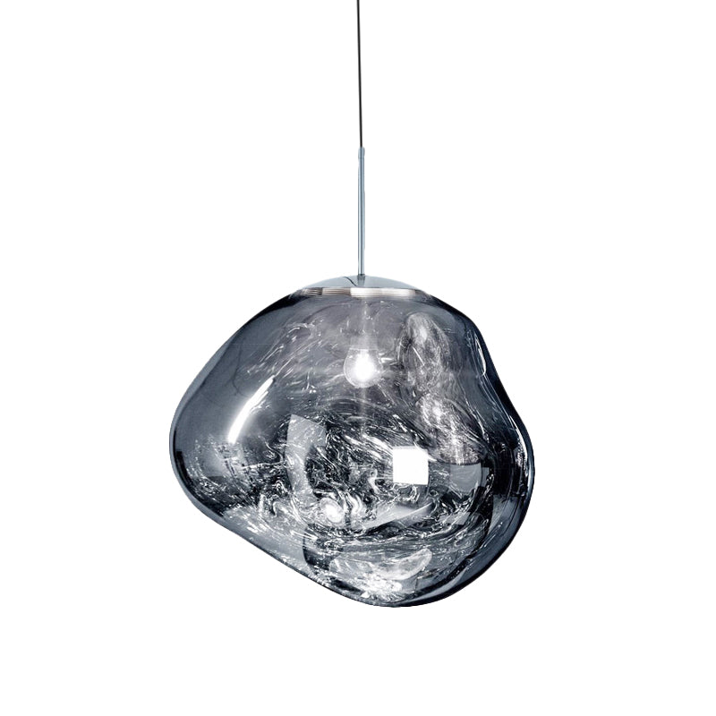 Glazen Hanglamp Rond Metalen Kap Eetkamer Plafondverlichting Moderne Woonkamer E27 Fitting Scandinavisch | Sansoti